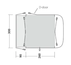 Outwell Newburg 260 Drive Away Awning -Vago Camping Shop 111102 newburg 260 drawing floorplan3