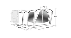 Outwell Newburg 260 Drive Away Awning -Vago Camping Shop 111102 newburg 260 drawing perspective2