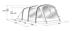 Outwell Rosedale 4PA Air Tent -Vago Camping Shop 111178 rosedale 4pa drawing perspective2
