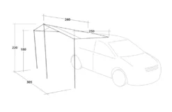 Outwell Fieldcrest Canopy -Vago Camping Shop 111239 fieldcrest canopy drawing perspective2