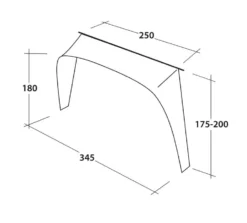 Outwell Lounge Vehicle Connector L -Vago Camping Shop 111356 lounge vehicle connector l drawing perspective2