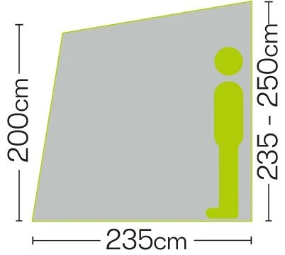 Quest Falcon 390 Poled Porch Caravan Awning 2 Quest Falcon 390 Poled Porch Caravan Awning - Image 2