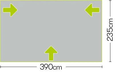 Quest Falcon 390 Poled Porch Caravan Awning 4 Quest Falcon 390 Poled Porch Caravan Awning - Image 4