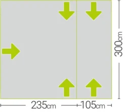 Quest Falcon 300 Low Poled Drive Away Awning -Vago Camping Shop a3507 7 midsize