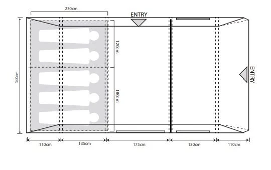 Outdoor Revolution Airedale 5.0S Tent Package 3 Outdoor Revolution Airedale 5.0S Tent Package - Image 3