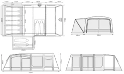 Outdoor Revolution Airedale 6.0SE Air Tent 25 Outdoor Revolution Airedale 6.0SE Air Tent -Vago Camping Shop airedale 6se floorplan