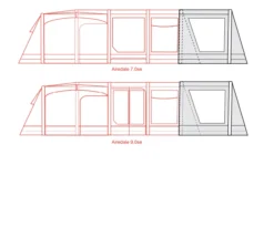 Outdoor Revolution Airedale 7.0SE / 9.0SE Front Porch Extension -Vago Camping Shop airedale 7se 9se front porch extension floorplan 3