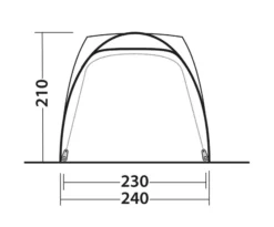 Outwell Beachcrest Driveaway Awning -Vago Camping Shop beachcrest size guide