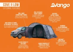 Vango Cove II Low Drive Away Awning -Vago Camping Shop cove ii low 1