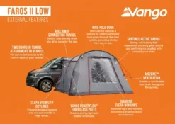 Vango Faros II Low Drive Away Awning -Vago Camping Shop faros ii low 1