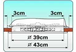 Fiamma 400 X 400 Roof Vent White -Vago Camping Shop fiamma vent plan1