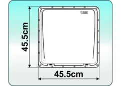 Fiamma 400 X 400 Roof Vent White -Vago Camping Shop fiamma vent plan2