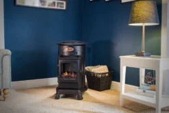 Provence 3kw Portable Gas Heater In Blue -Vago Camping Shop img 3010 logs blurred books 2022g 1