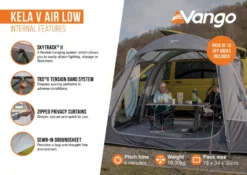 Vango Kela V Low Air Drive Away Awning -Vago Camping Shop kela v air low2