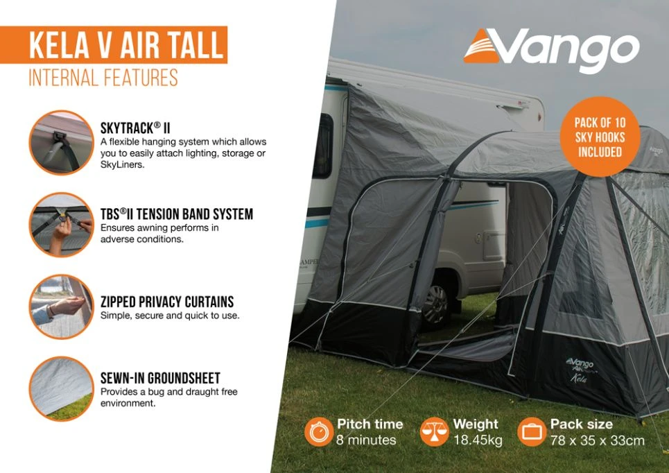 Vango Kela V Tall AirAway Drive Away Awning 10 Vango Kela V Tall AirAway Drive Away Awning - Image 10