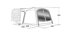 Outwell Milestone Dash Drive Away Awning -Vago Camping Shop milestone dash dimensions