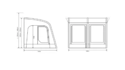 Outdoor Revolution Sportlite Caravan/Motorhome Air 320L Awning -Vago Camping Shop orca1001 floorplan