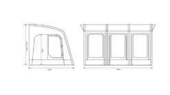 Outdoor Revolution Sportlite Air 400 Awning 25 Outdoor Revolution Sportlite Air 400 Awning -Vago Camping Shop orca1010 whitebackground florrplan