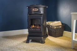 Indoor Gas Heater Log Set -Vago Camping Shop provence lifestyle matt black log set img 3032