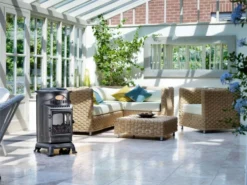 Provence 3kw Portable Gas Heater In Gloss Black -Vago Camping Shop provence11ggg 1