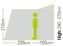 Quest Falcon 300 High Poled Drive Away Awning -Vago Camping Shop quest falcon 300 poled drive away awning high 3