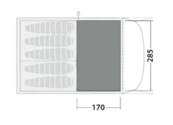 Robens Wolf Moon 5XP Carpet (285cm X 170cm) -Vago Camping Shop robens wolf carpet