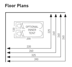 Sunncamp Swift Air 390 SC Caravan Awning 23 Sunncamp Swift Air 390 SC Caravan Awning -Vago Camping Shop swift air sc 390 325 260 220 floor plan 1