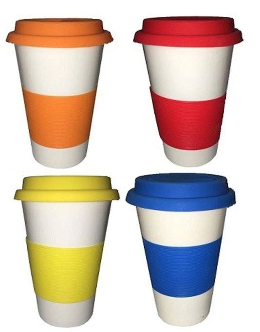 100 X Travel Mug Eco-Ceramic And Silicone 1 100 X Travel Mug Eco-Ceramic And Silicone