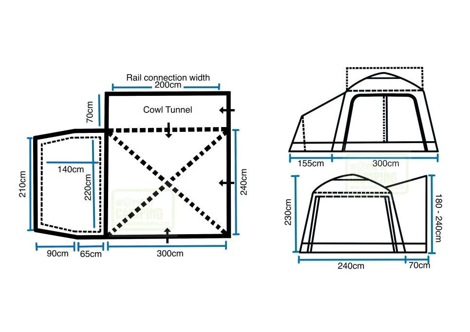 Outdoor Revolution Turismo XLS 2 Drive Away Awning 2 Outdoor Revolution Turismo XLS 2 Drive Away Awning - Image 2