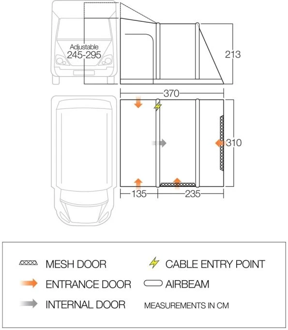 Vango Kela V Tall AirAway Drive Away Awning 3 Vango Kela V Tall AirAway Drive Away Awning - Image 3