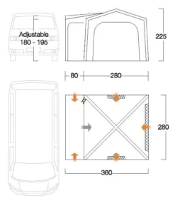 Vango Agora VW Air Drive Away Awning 9 Vango Agora VW Air Drive Away Awning -Vago Camping Shop vango 2021 awnings floorplan agora vwmain