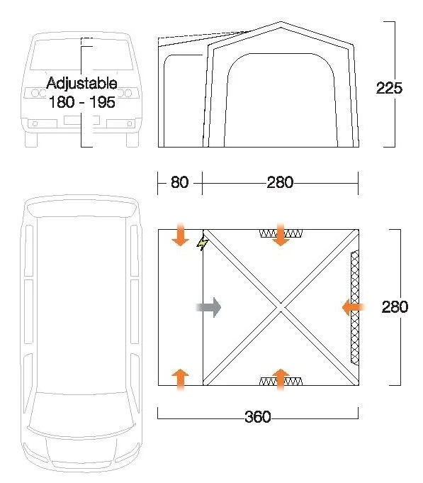 Vango Agora VW Air Drive Away Awning 3 Vango Agora VW Air Drive Away Awning - Image 3