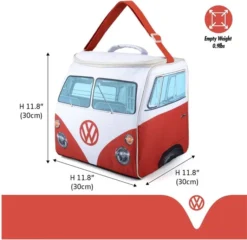 Volkswagen Large Red Cooler Bag -Vago Camping Shop vw cooler bag red 5